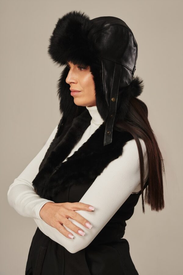 Czapka pilotka skórzana C-15 - Image 3