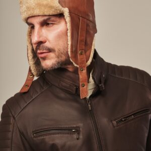 Czapka skórzana C-38