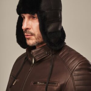 Czapka skórzana C-17 uszatka